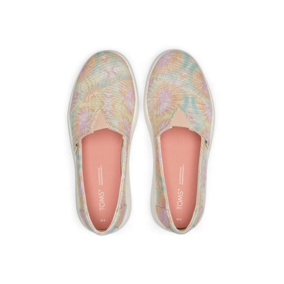 🆕Toms | Alpargata Mallow Slip On Shoes in Candy Pink Tie Dye Crochet - Picture 5 of 10